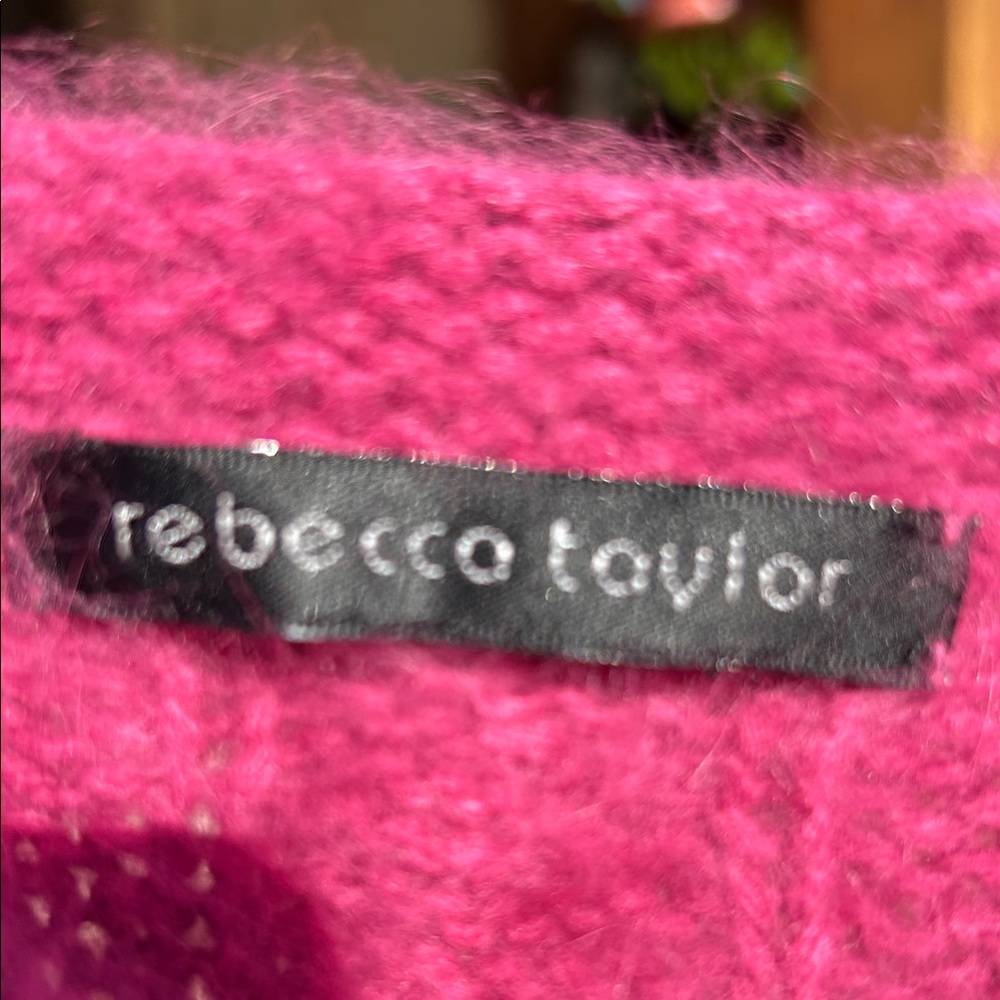 Rebecca Taylor Vibrant Angora Pink Poncho